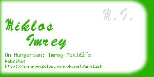 miklos imrey business card